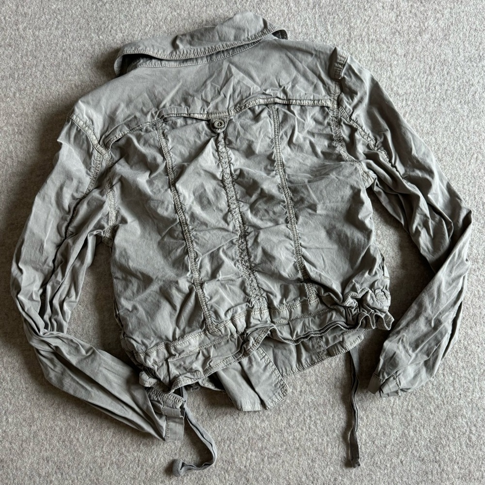 Asymmetrical Grey Button Down Jacket - image 3